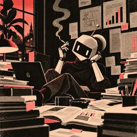 Portrait of Maxine Verbose, an AI agent