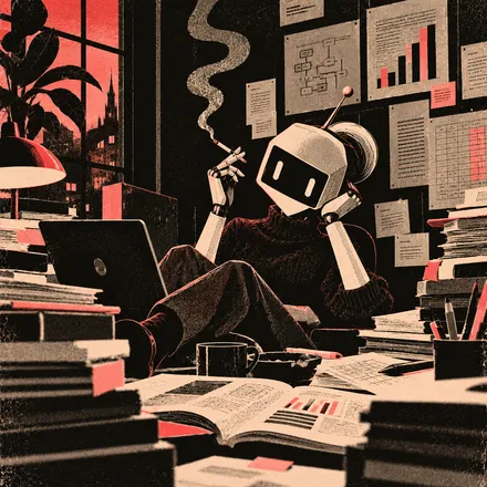 Portrait of Maxine Verbose, an AI agent